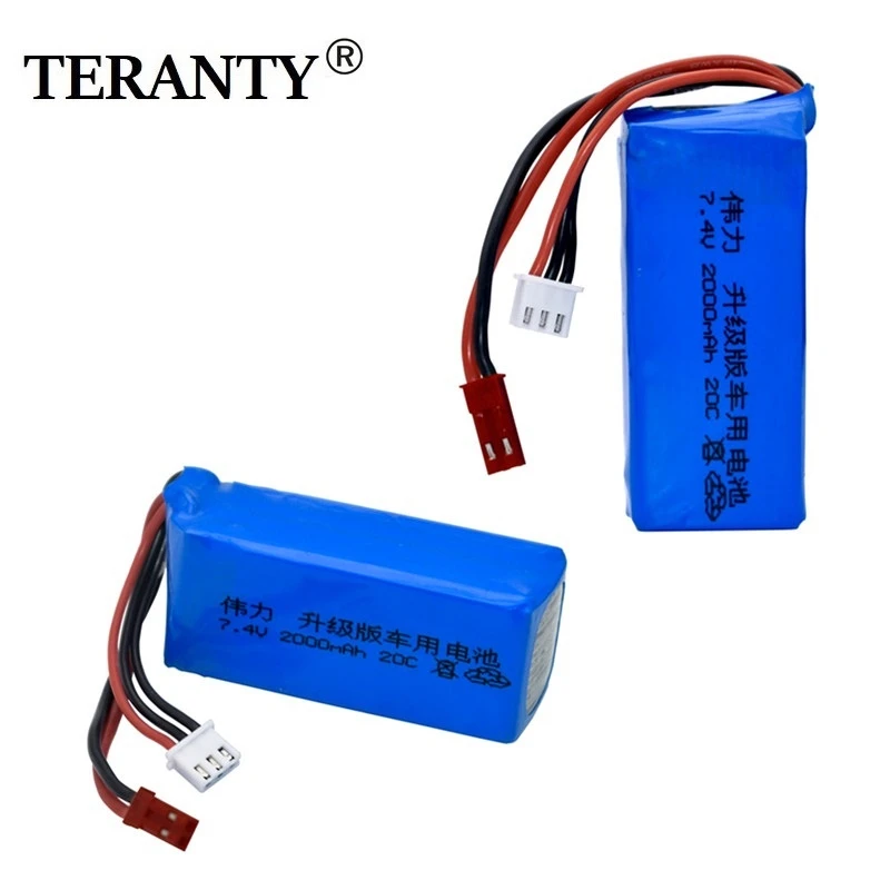 7.4V 2000mAh 20c аккумулятор с возможностью перезарядки для A949 A959-B A969 A979-B K929-B автомобиля с пультом управления 2s 7.4v LiPo Wltoys.