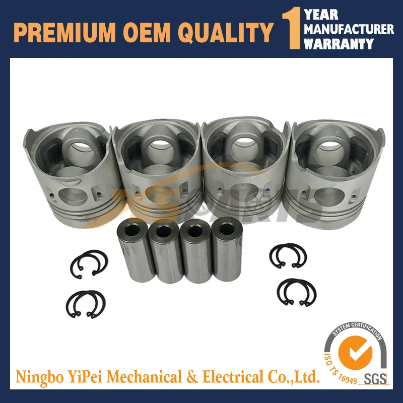 4 компл. поршня для Mitsubishi 4d56 Turbo Shogun L200 2 5 л дизельного топлива 1986-98