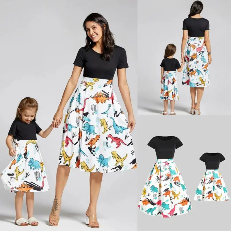 Повседневное платье для родителей и детей мамы дочки | Мать ребенок