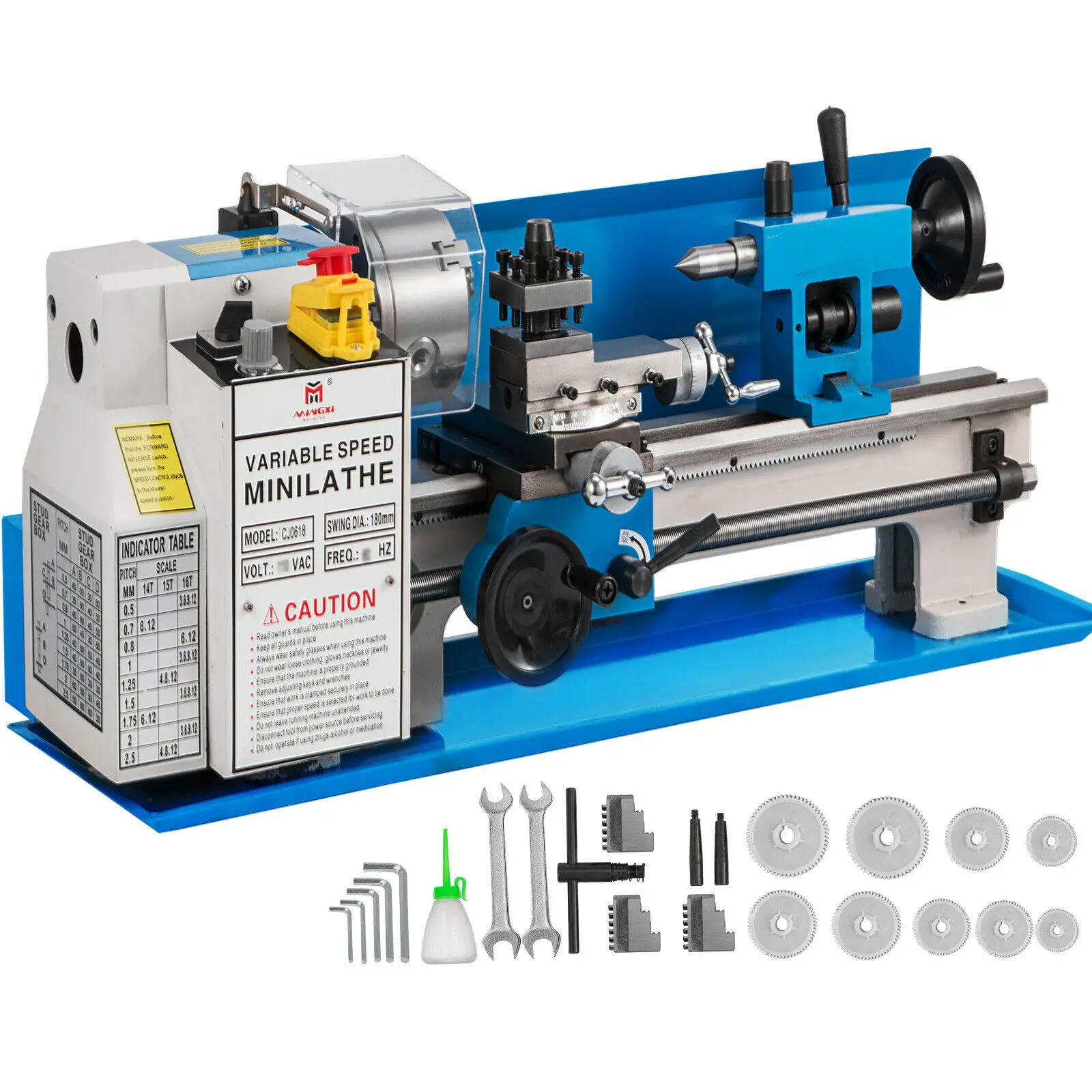 CJ New Metal Lathe High-Precision 7'x14' Mechanical Mini Machine Variable Speed Tooling Ru Shipping | Инструменты