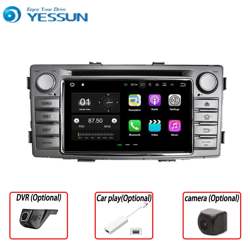 Автомобильный навигатор YESSUN 2 din для Toyota Hilux 2010-2015 GPS Android аудио видео радио HD