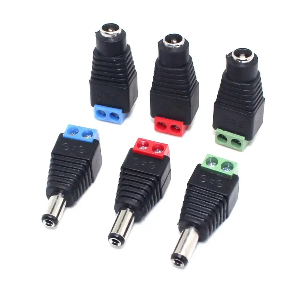 10 шт 12V 5 5x2 1mm DC Мощность мужской/женский разъем адаптера для CCTV один цвет