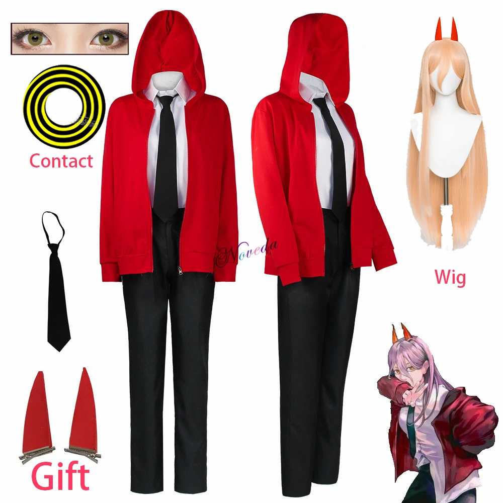 Парик для косплея ChainsawMan с Бензопилой макима сила красный жакет дьявольские