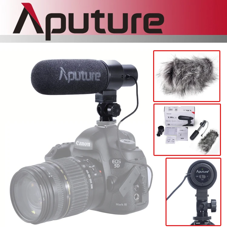 Конденсаторный микрофон Aputure V-Mic D1 для записи видео и интервью на Youtube цифровых