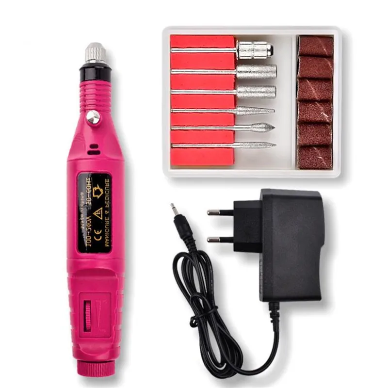 Машинка для аппаратного маникюра и педикюра 20000 об./мин. 1 набор 6 насадок 40 # |
