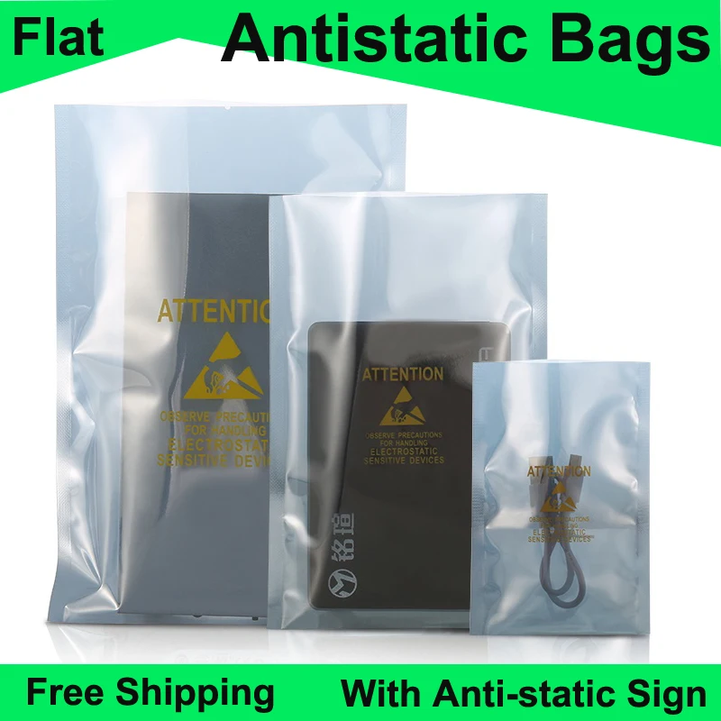 Антистатический плоский Карманный защитный мешок с печатным антистатическим