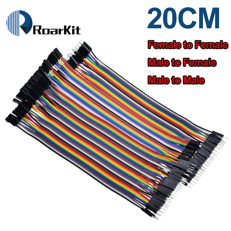 40-120 шт. Dupont Line 20 см 2 54 мм 40Pin штекер-штекер + штекер-гнездо и гнездо-гнездо