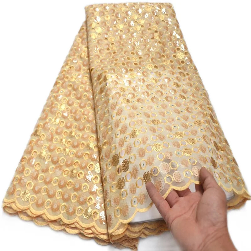 Африканская модель 2020 новейшая африканская кружевная ткань золотого цвета