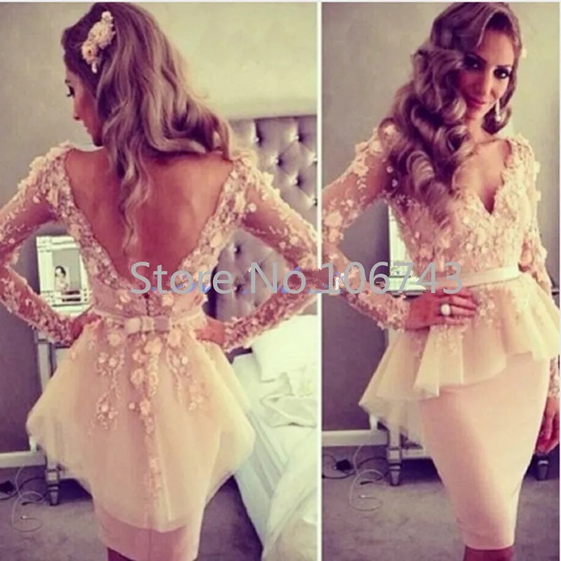 Элегантное 2018 сексуальное коктейльное платье с открытой спиной свадебные платья