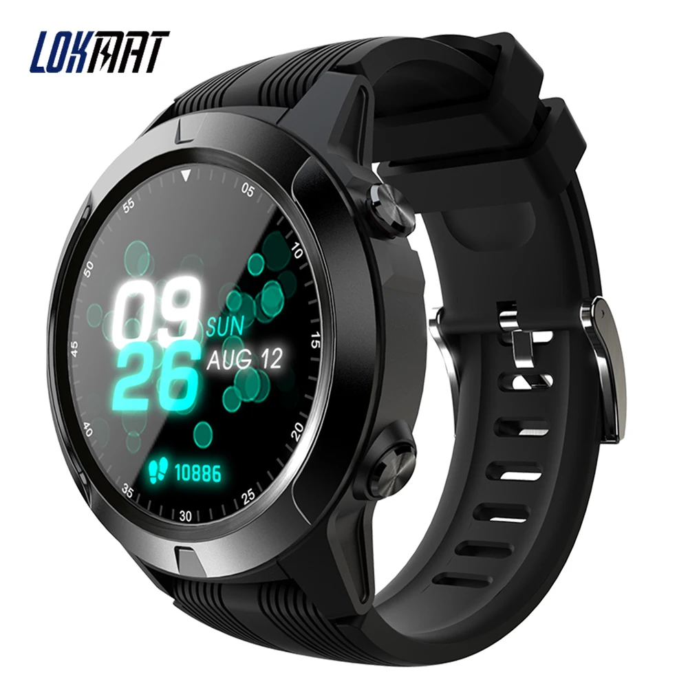 Умные часы LOKMAT SMA-TK04 с телефоном, SIM-картой, монитором сердечного ритма и кровяного давления, GPS, спортивными функциями и Bluetooth для мужчин и женщин.
