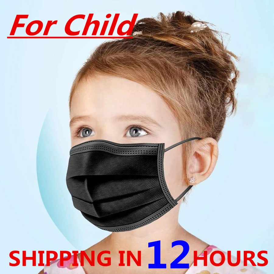 10-200 шт. одноразовые детские маски для лица Non ткали 3 Слои фильтр маска полости рта