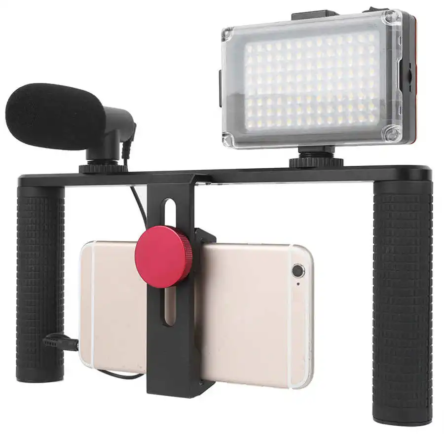 Двухручный мобильный телефон держатель набор Stablizer для фотографии видео прямой