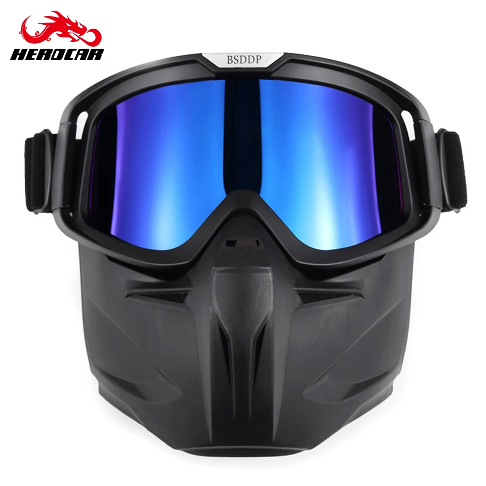 Винтажная мотоциклетная маска для очков съемные модульные очки мотокросса