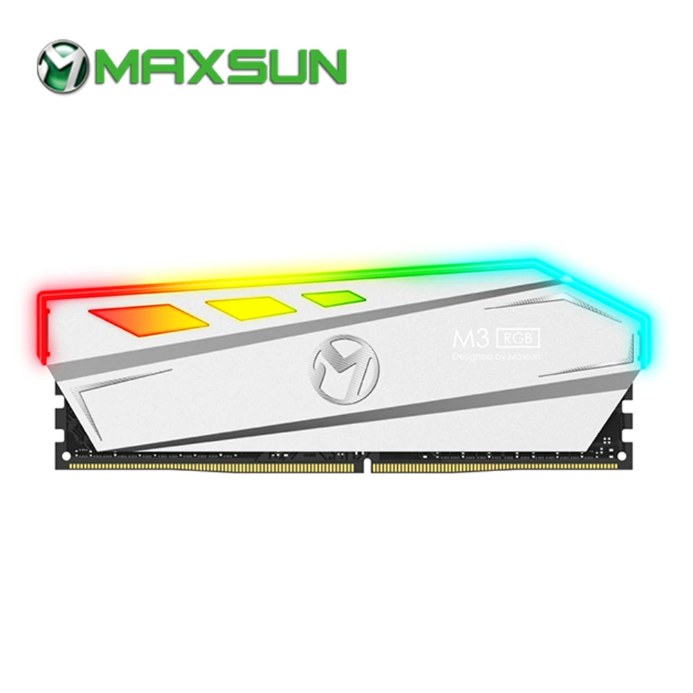 MAXSUN RGB ram DDR4 8 ГБ/16 ГБ настольная память 2400 МГц напряжение памяти 1 2 в пожизненная