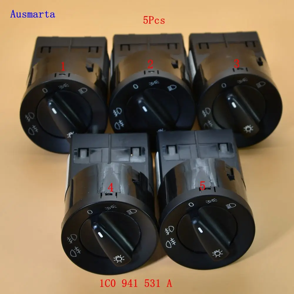 5 шт. противотуманные фары переключатель 1C0941531A для Golf Passat 3BG 3B Polo T5 Bora 1C0 941 531