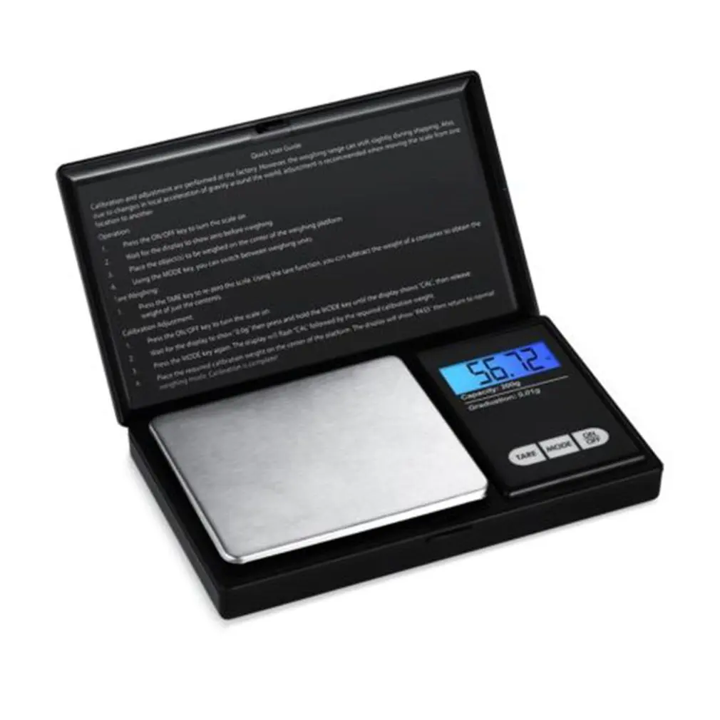Весы портативные из нержавеющей стали мини высокоточные цифровые карманные весы