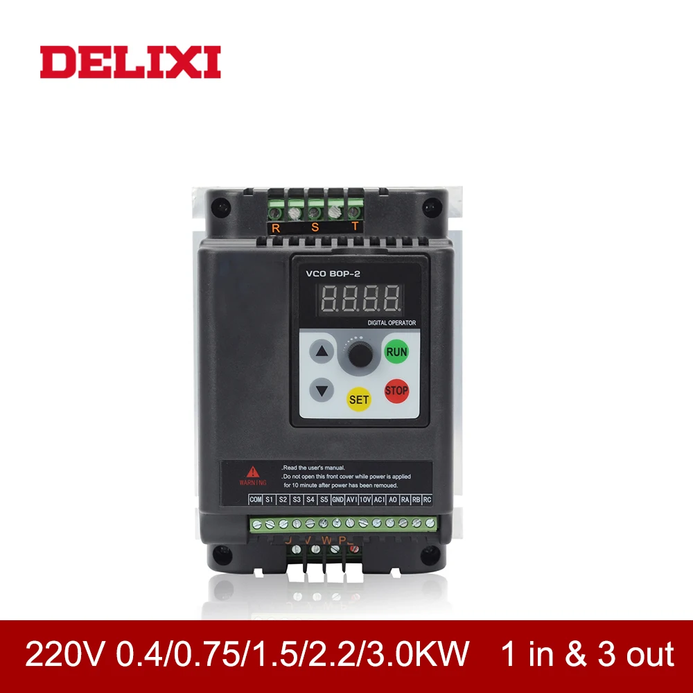 Частотный инвертор DELIXI DL350 220 В 0 4 кВт 75 1 5 2 3 фазный вход и выход преобразователь