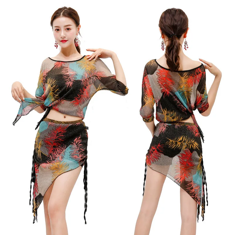 Женский костюм для танца живота юбка восточных танцев из двух предметов |