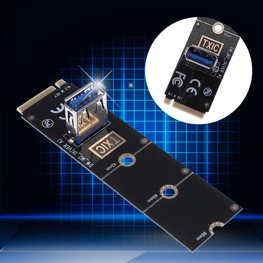 Переходник M.2/USB3.0 NGFF для карты памяти M.2 на PCI-E X16 |