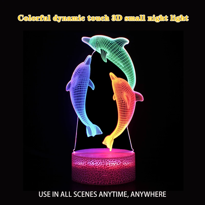 3D Визуальный ночник умный светодиодный светильник цветной динамический