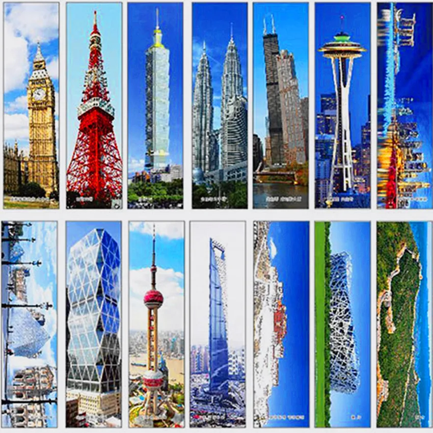 30 шт./кор. известных архитектурных закладки красиво в коробке обучения