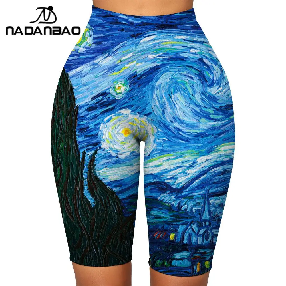 Женские короткие леггинсы с высокой талией эффектом пуш-ап