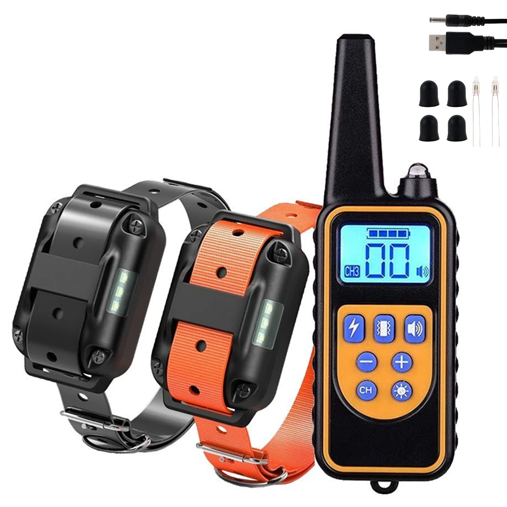 Электрический ошейник для дрессировки собак 800 м с дистанционным управлением