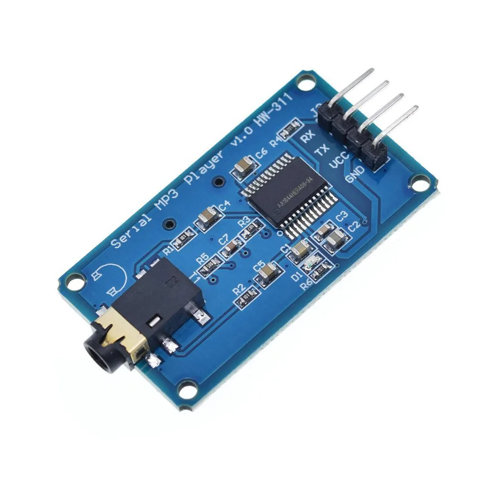 1 шт. YX6300 YX5300 UART серийный модуль управления MP3 музыкальный плеер для Arduino/AVR/ARM/PIC CF |
