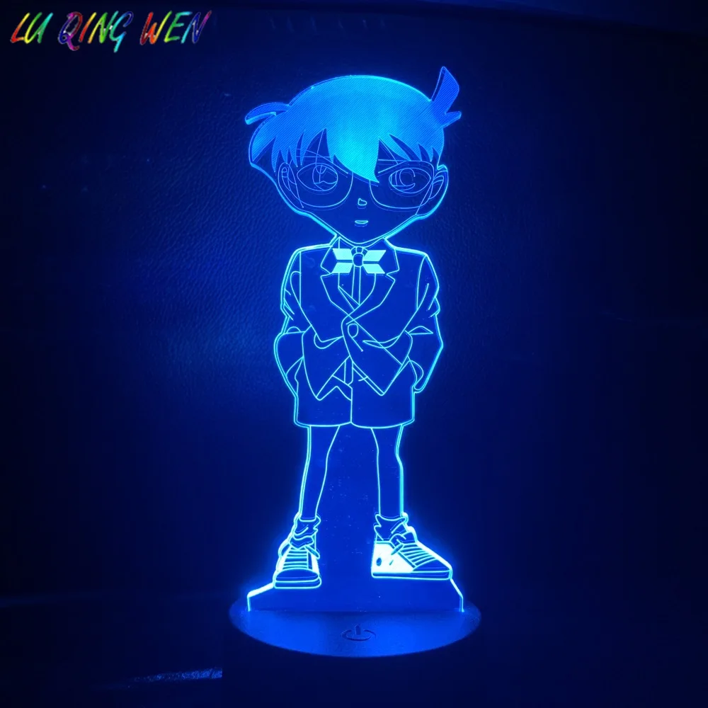 Anime Detective Conan Figure Led Night Light for Child Bedroom Unique Baby Nightlight Manga Case Closed Kids 3d Lamp Gift | Освещение