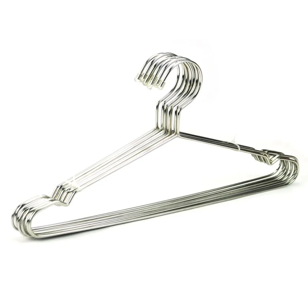 10pcs/lot New Hangers For Clothes Stainless Steel Clip Stand Hanger Pants Skirt Kid Adjustable Pinch Grip Cabide Drop | Дом и сад