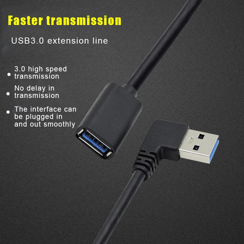USB 3.0 Extension Cable 90 Degree Angle High Speed Portable for Home Office Business GK99 | Электроника