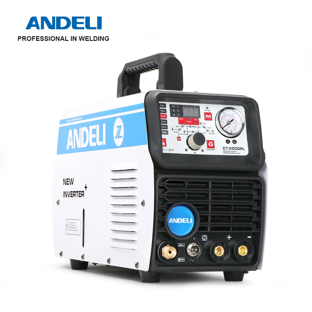 Сварочный аппарат ANDELI CT 520DPL сварочный с TIG/TIG Pulse/COLD/плазменной резкой/MMA/Stick 220