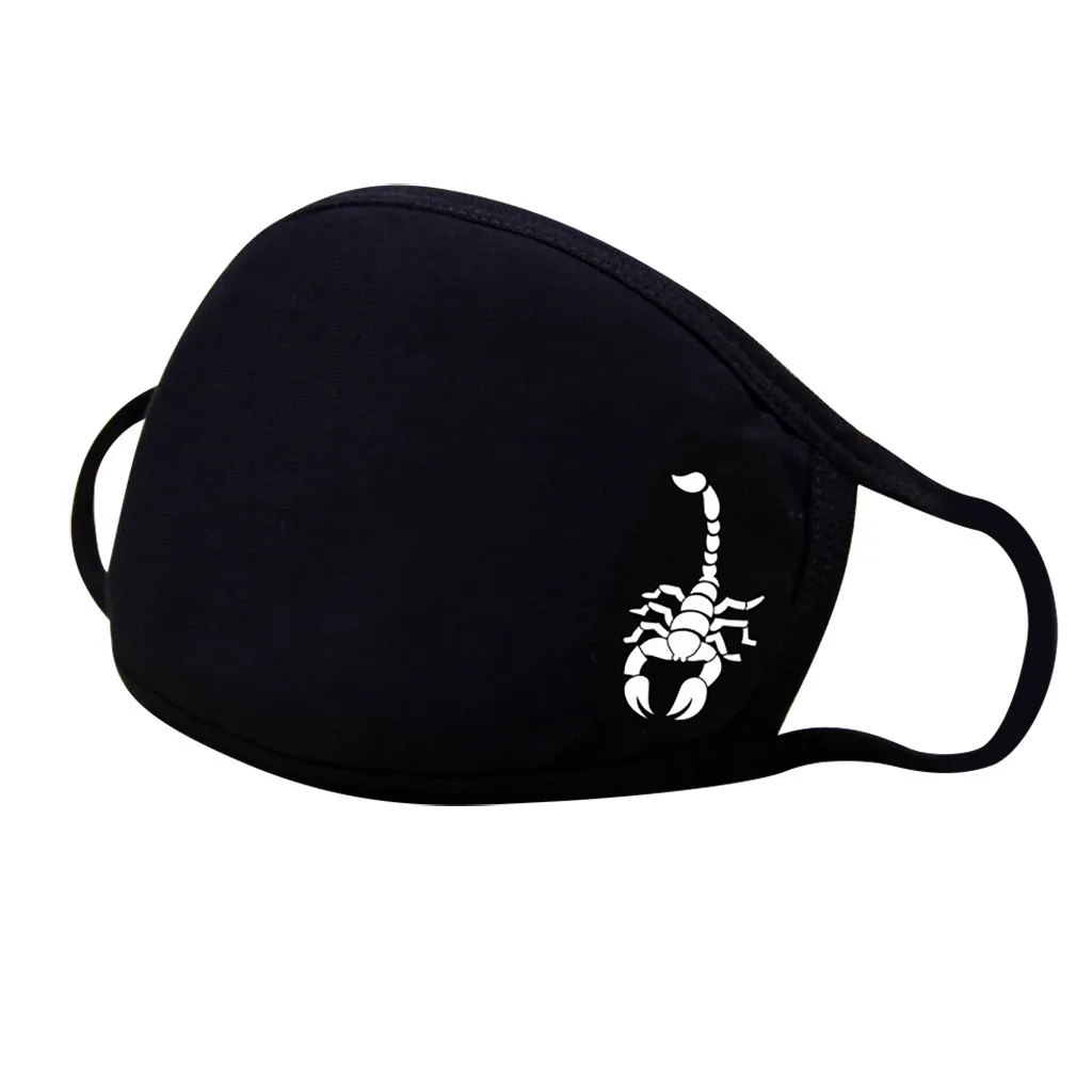 Маска женская с принтом скорпиона хлопок многоразовый тканевый | Красота и