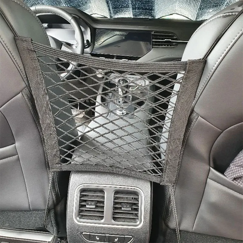 2/3 Layer Car Mesh Organizer Seat Rear Elastic Net Back Bag Pet Cargo Cloth Universal Multifunction Pocket Storage | Автомобили и