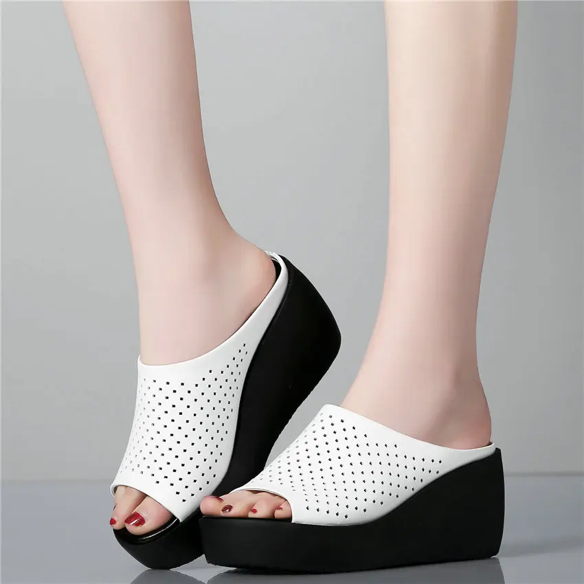 Вечерние шлепанцы для вечеринок женские сандалии-гладиаторы из коровьей кожи на