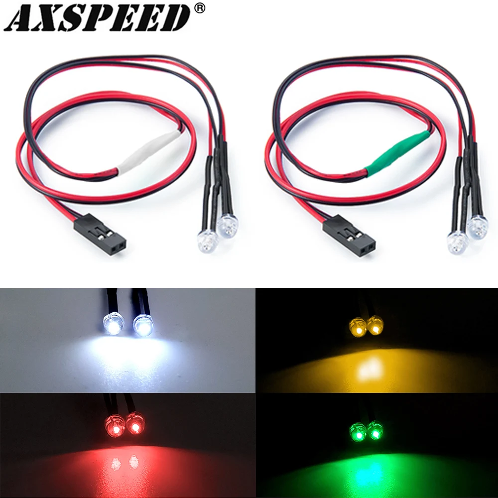 AXSPEED фонари головного света 4 цвета для Axial SCX10 90046 Wraith TRX4 TRX6 D90 1/10 RC грузовик Дрифт