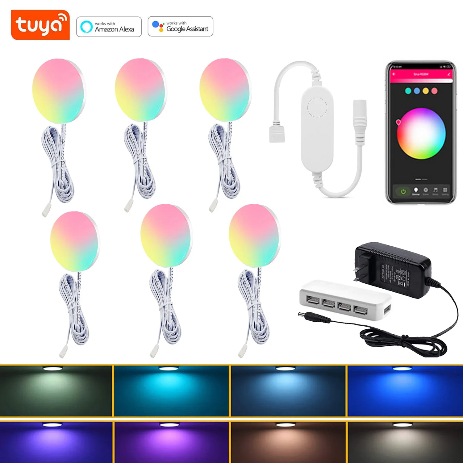 Умный пульт дистанционного управления Tuya RGB светодиодный светильник для шкафа