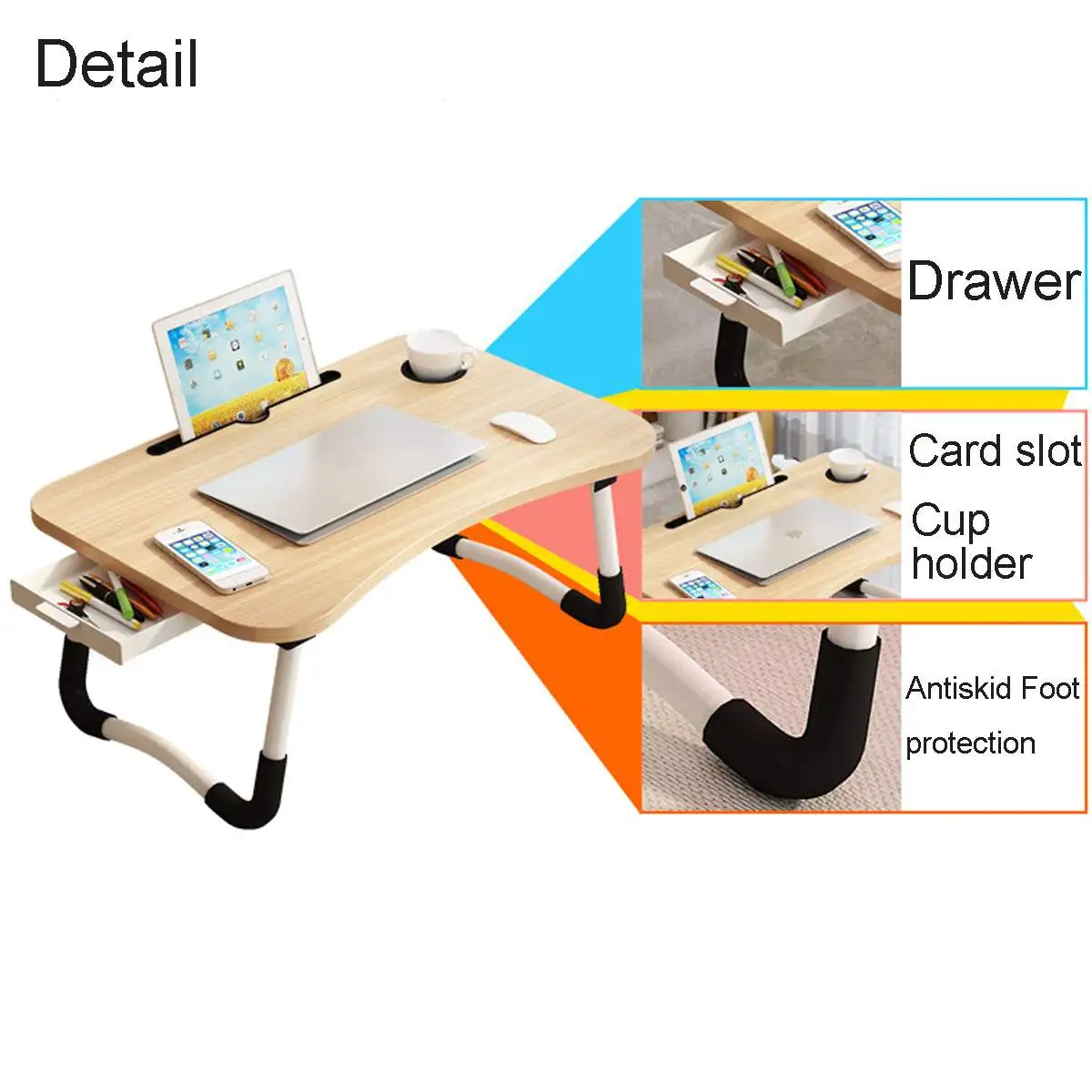 Домашний Складной Столик для ноутбука кровати и дивана портативный компьютерный