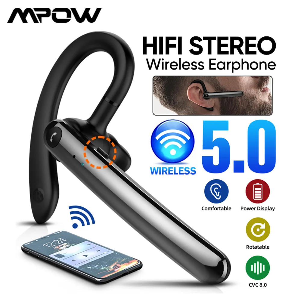 Mpow Bluetooth 5 0 гарнитура F9 беспроводные наушники Hands-free шумоподавляющие с Hi-Fi HD