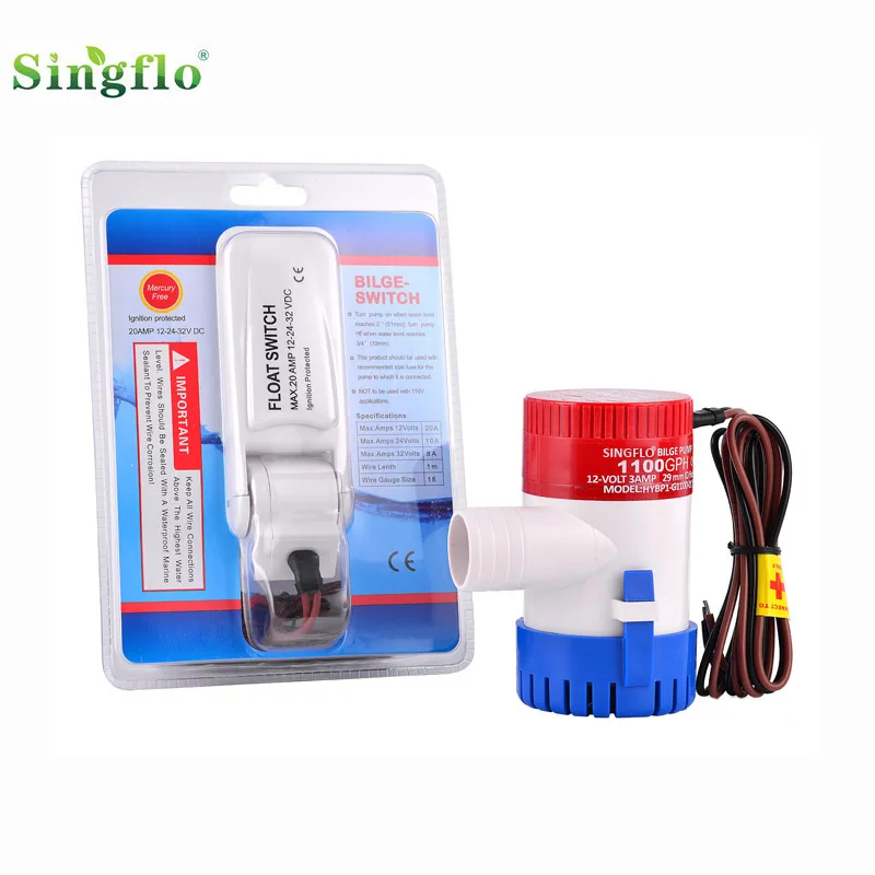 Singflo hot sale 12V 1100GPH boat submersible bilge Pump with Float switch | Обустройство дома