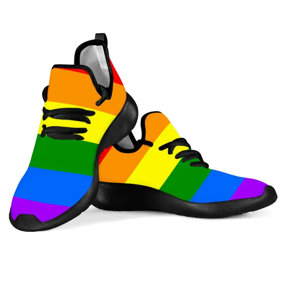 Кроссовки ELVISWORDS мужские сетчатые Повседневная вязаная обувь радужная расцветка
