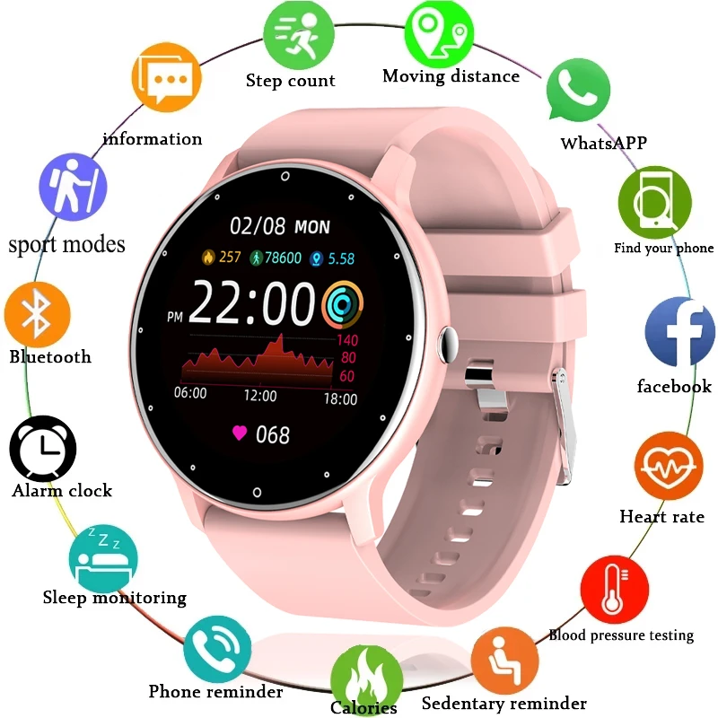 Часы наручные LIGE женские цифровые спортивные электронные светодиодные