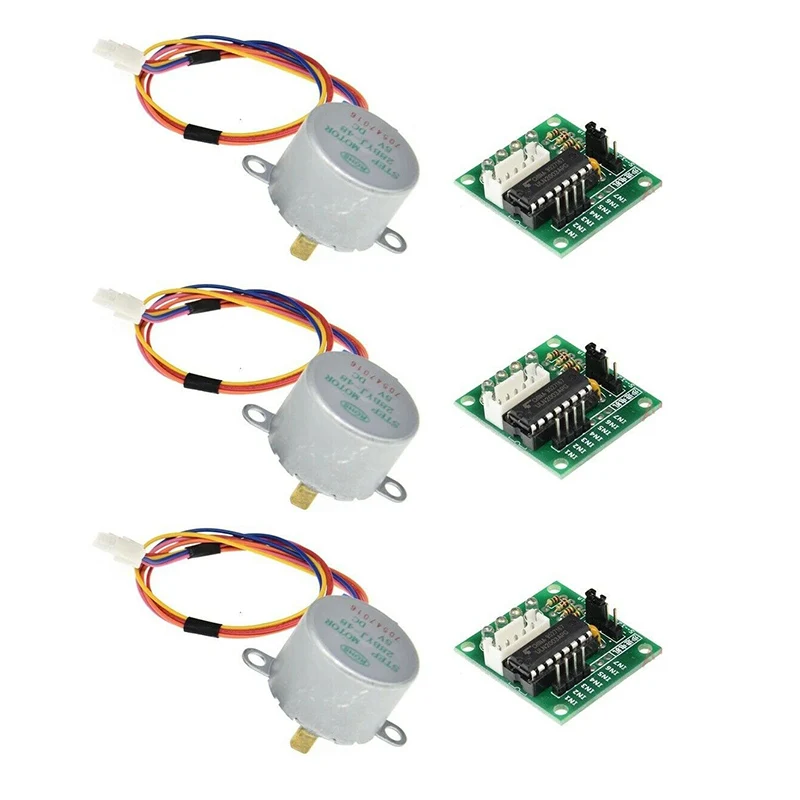 Новинка 3 комплекта 5 в шаговый двигатель 28BYJ-48 с модульной платой
