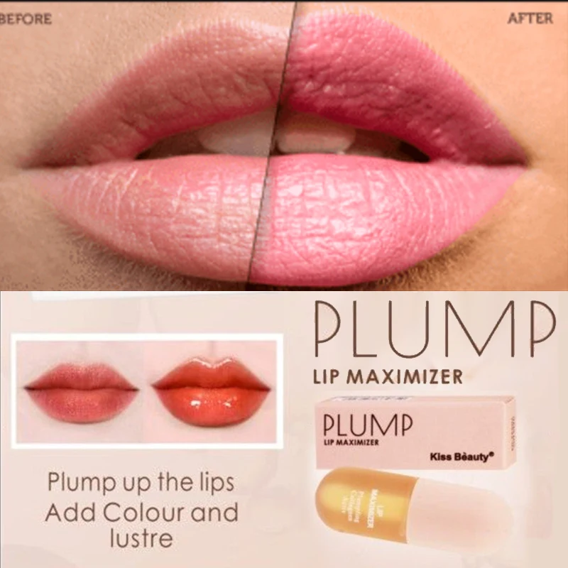 1Pc Lip Gloss Plump Moisturizer Labial Repulpeur Care Jelly Capsule Plumper Clear Oil With Vitamin E | Красота и здоровье