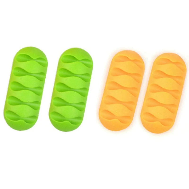 4 шт. силиконовые держатели для кабелей 5 зажимов | Электроника