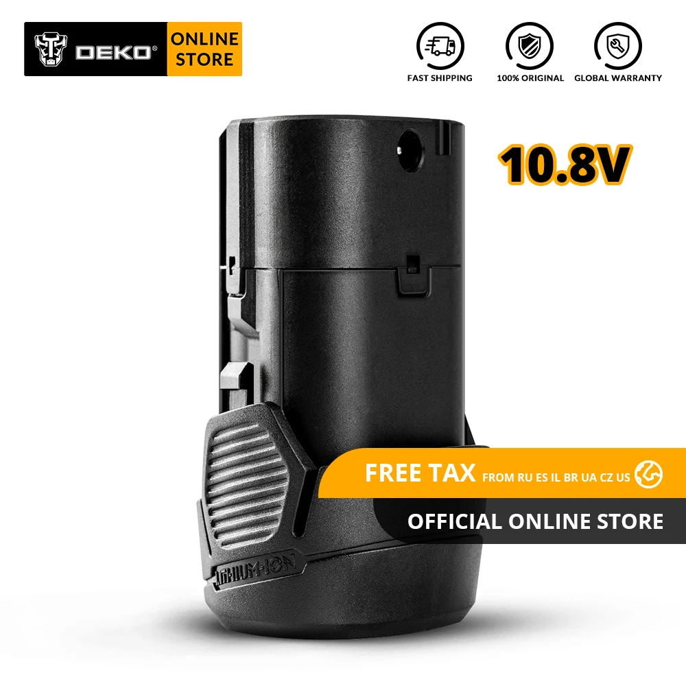Оригинальный DEKO аккумулятор 10 8 В в 1300 мАч комплект литий-ионных батарей для
