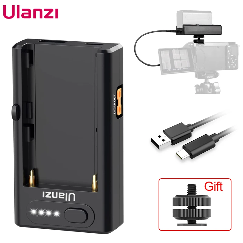 ULANZI NP-F550/F750/F950 NPF зарядное устройство PD Быстрая зарядка видео светильник YN300Air II DSLR