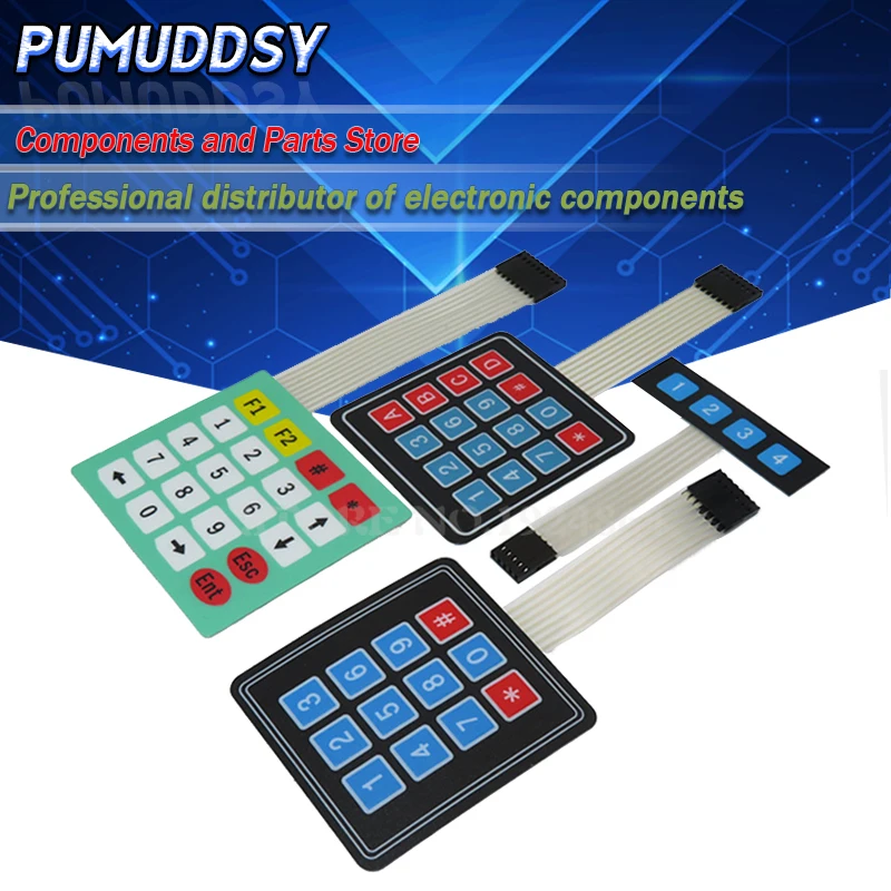 1 шт. 4 12 16 20 кнопочный мембранный переключатель клавиатуры 1x4 4X4 3X4 4X5 Матрица для