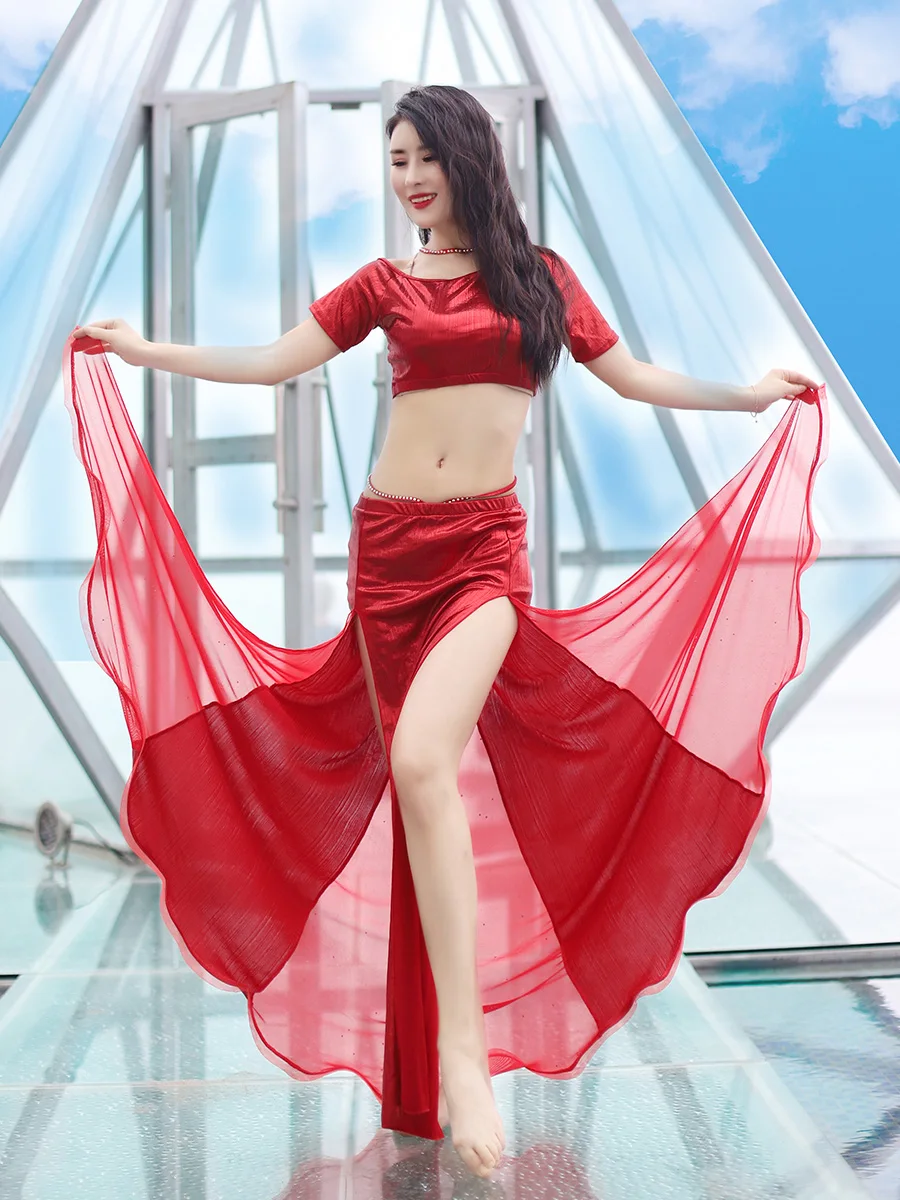 New woman belly dance skirt suit show performance costumes DW122 | Тематическая одежда и униформа