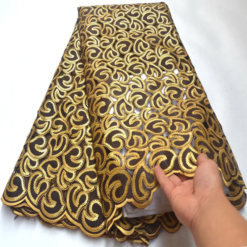 Горячая продажа ручная работа африканская кружевная ткань из двойной органзы с